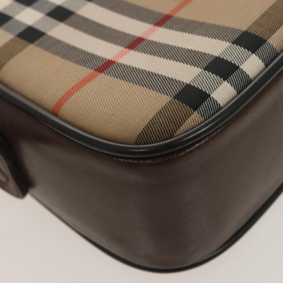 Burberry Nova Check Beige Canvas Shoulder Bag (Pre-Owned) Size ONE SIZE - 9 Thumbnail