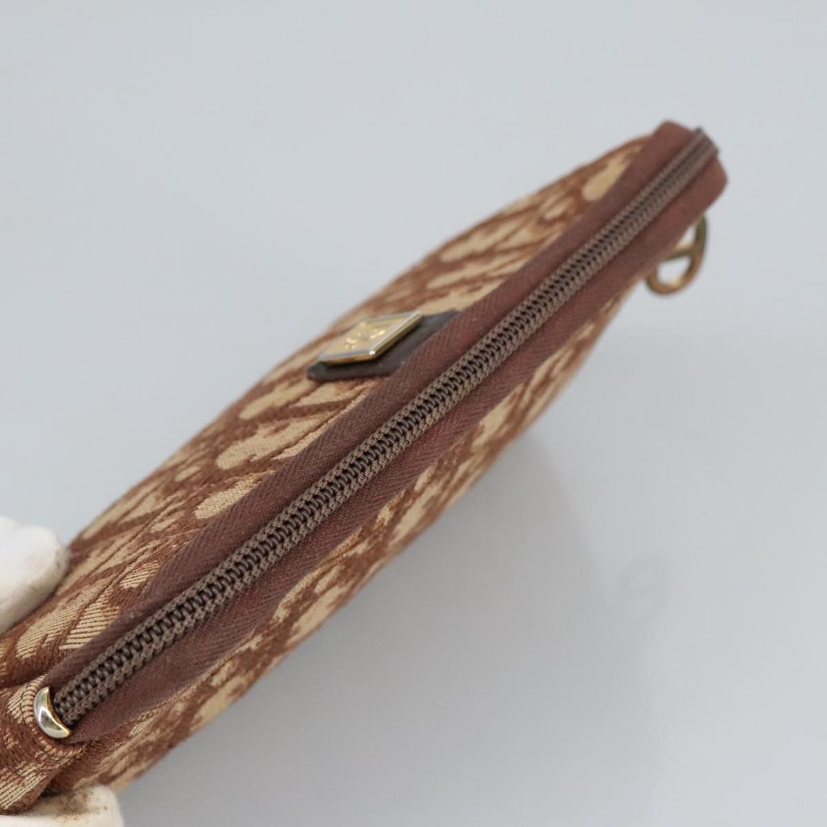 Dior Oblique Brown Canvas Clutch Bag (Pre-Owned) Size ONE SIZE - 6 Thumbnail