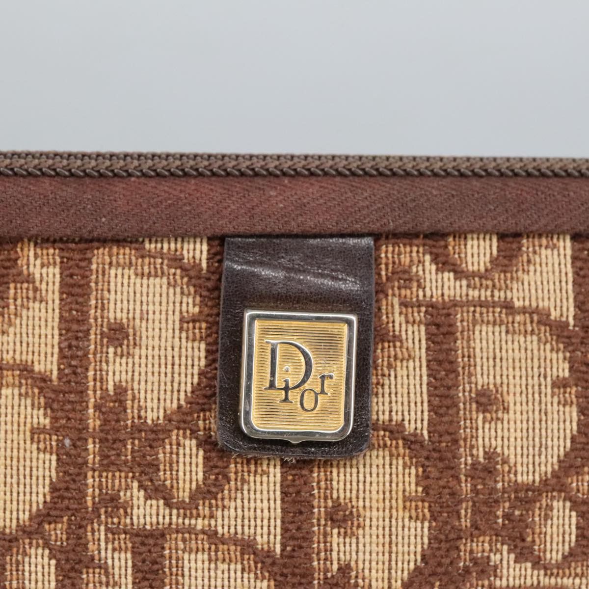 Dior Oblique Brown Canvas Clutch Bag (Pre-Owned) Size ONE SIZE - 12 Thumbnail