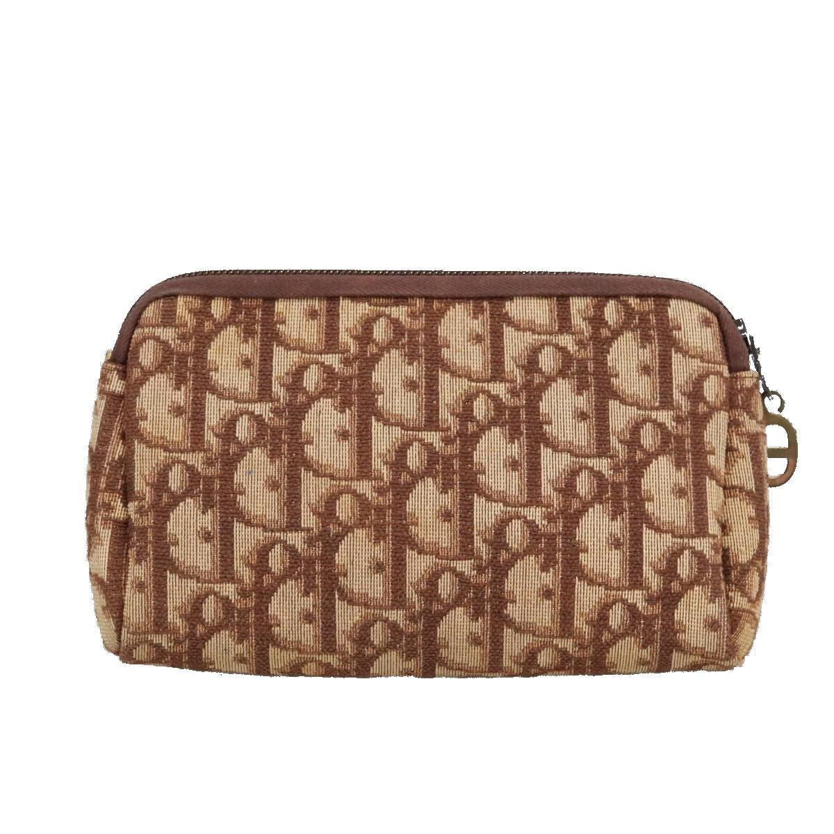 Dior Oblique Brown Canvas Clutch Bag (Pre-Owned) Size ONE SIZE - 3 Thumbnail