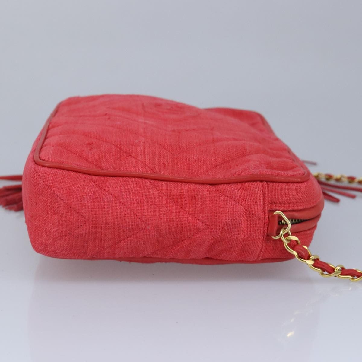 Chanel Camera Red Canvas Shoulder Bag (Pre-Owned) Size ONE SIZE - 4 Thumbnail