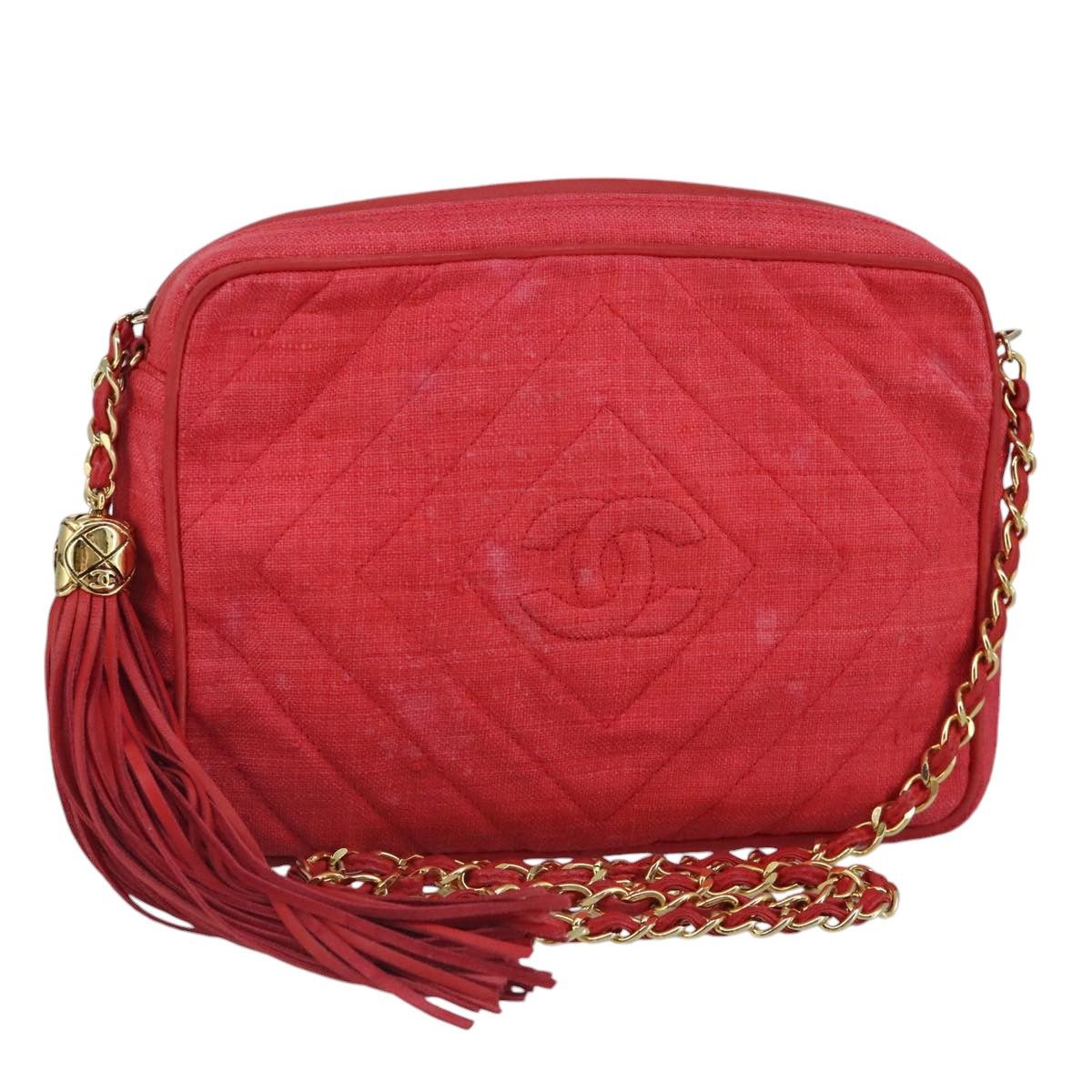 Chanel Camera Red Canvas Shoulder Bag (Pre-Owned) Size ONE SIZE - 19 Thumbnail