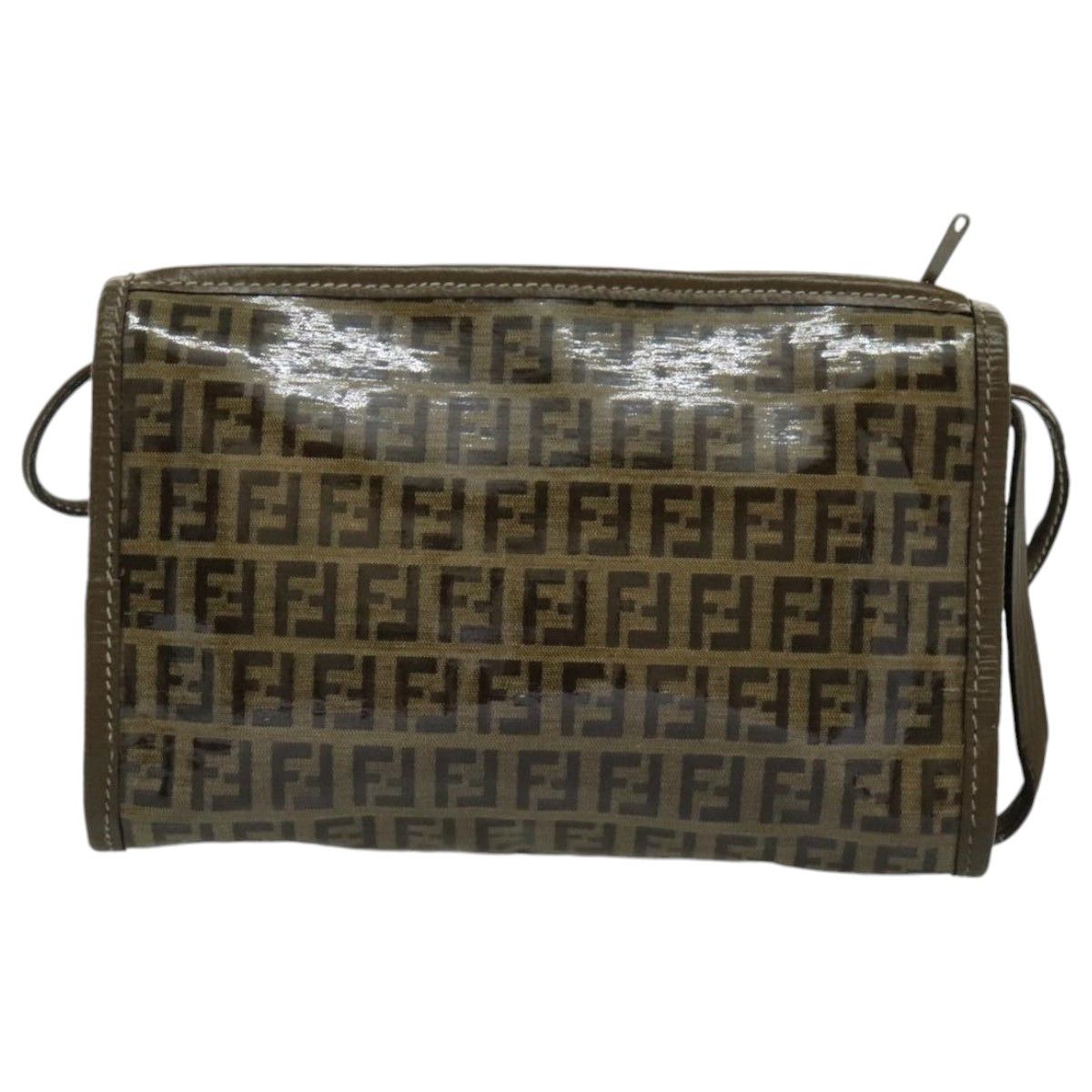 Fendi Zucchino Brown Canvas Shoulder Bag (Pre-Owned) Size ONE SIZE - 2 Thumbnail
