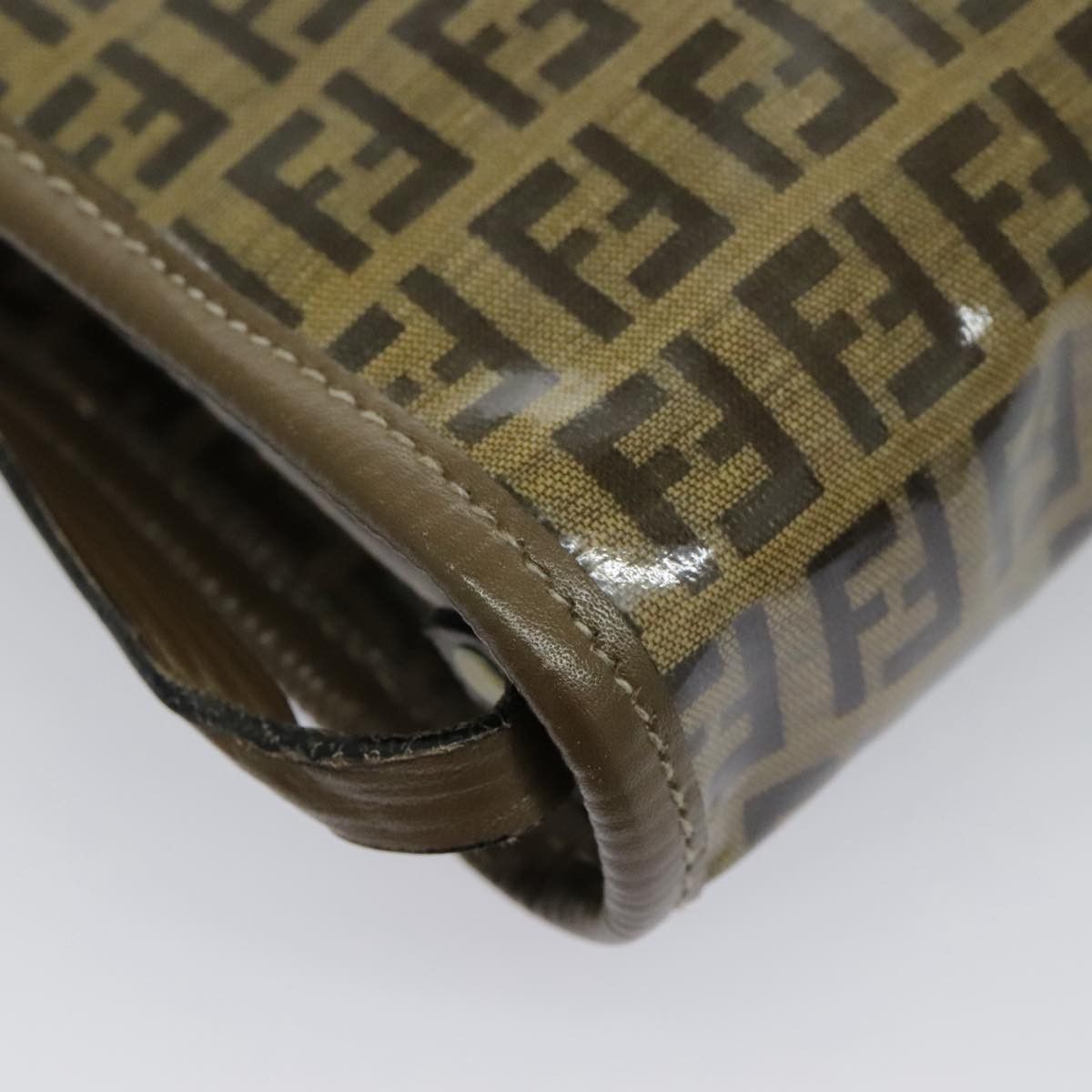 Fendi Zucchino Brown Canvas Shoulder Bag (Pre-Owned) Size ONE SIZE - 9 Thumbnail