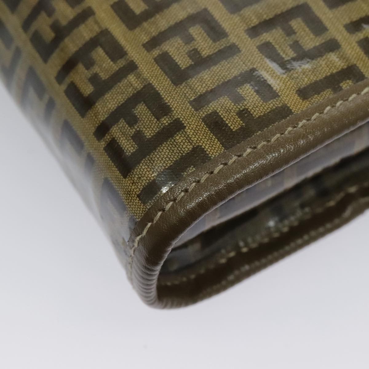 Fendi Zucchino Brown Canvas Shoulder Bag (Pre-Owned) Size ONE SIZE - 10 Thumbnail