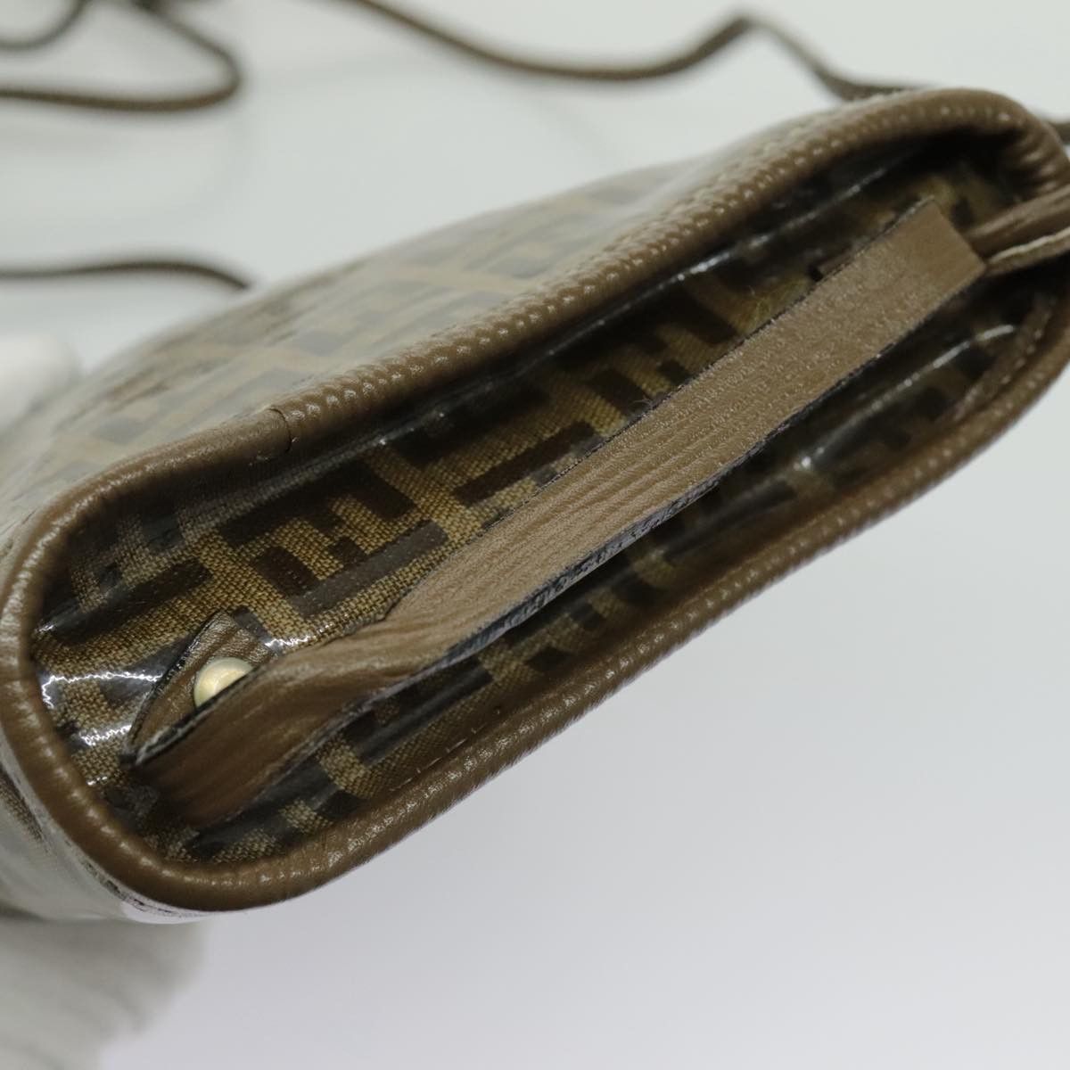Fendi Zucchino Brown Canvas Shoulder Bag (Pre-Owned) Size ONE SIZE - 14 Thumbnail