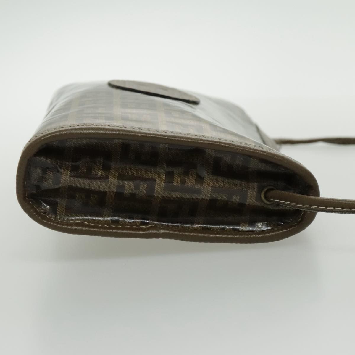 Fendi Zucchino Brown Canvas Shoulder Bag (Pre-Owned) Size ONE SIZE - 4 Thumbnail
