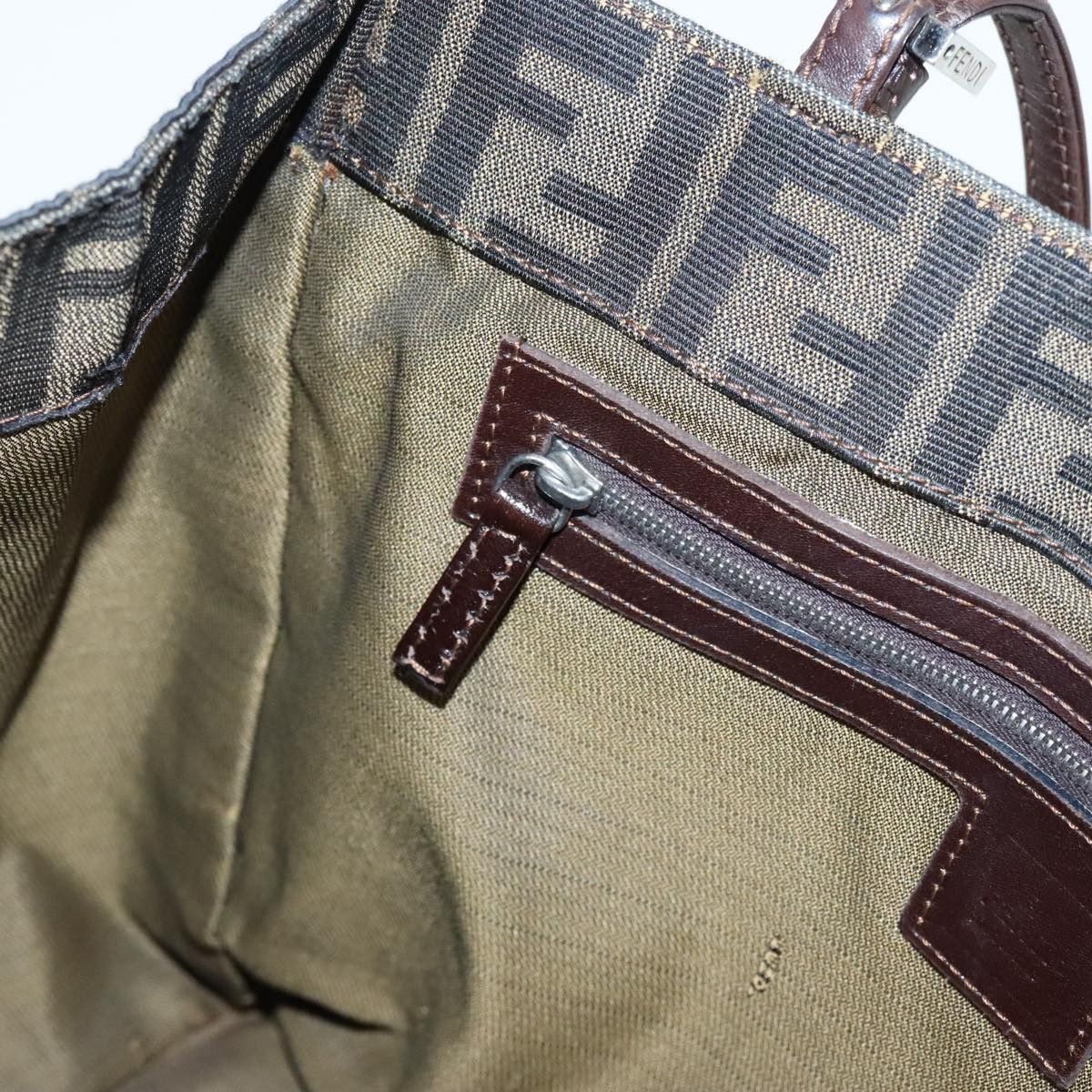 Fendi Mamma Baguette Brown Canvas Shoulder Bag (Pre-Owned) Size ONE SIZE - 12 Thumbnail