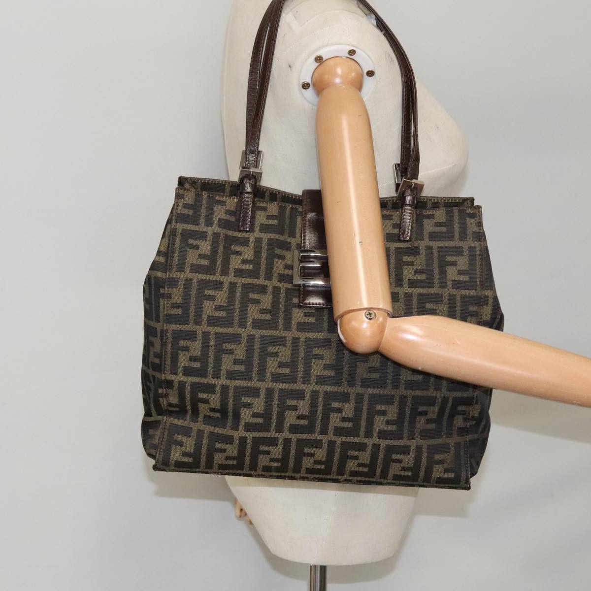 Fendi Mamma Baguette Brown Canvas Shoulder Bag (Pre-Owned) Size ONE SIZE - 16 Thumbnail