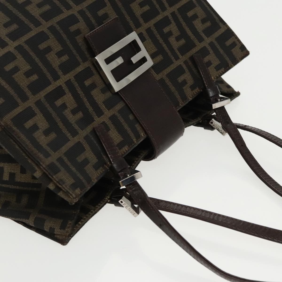 Fendi Mamma Baguette Brown Canvas Shoulder Bag (Pre-Owned) Size ONE SIZE - 17 Thumbnail