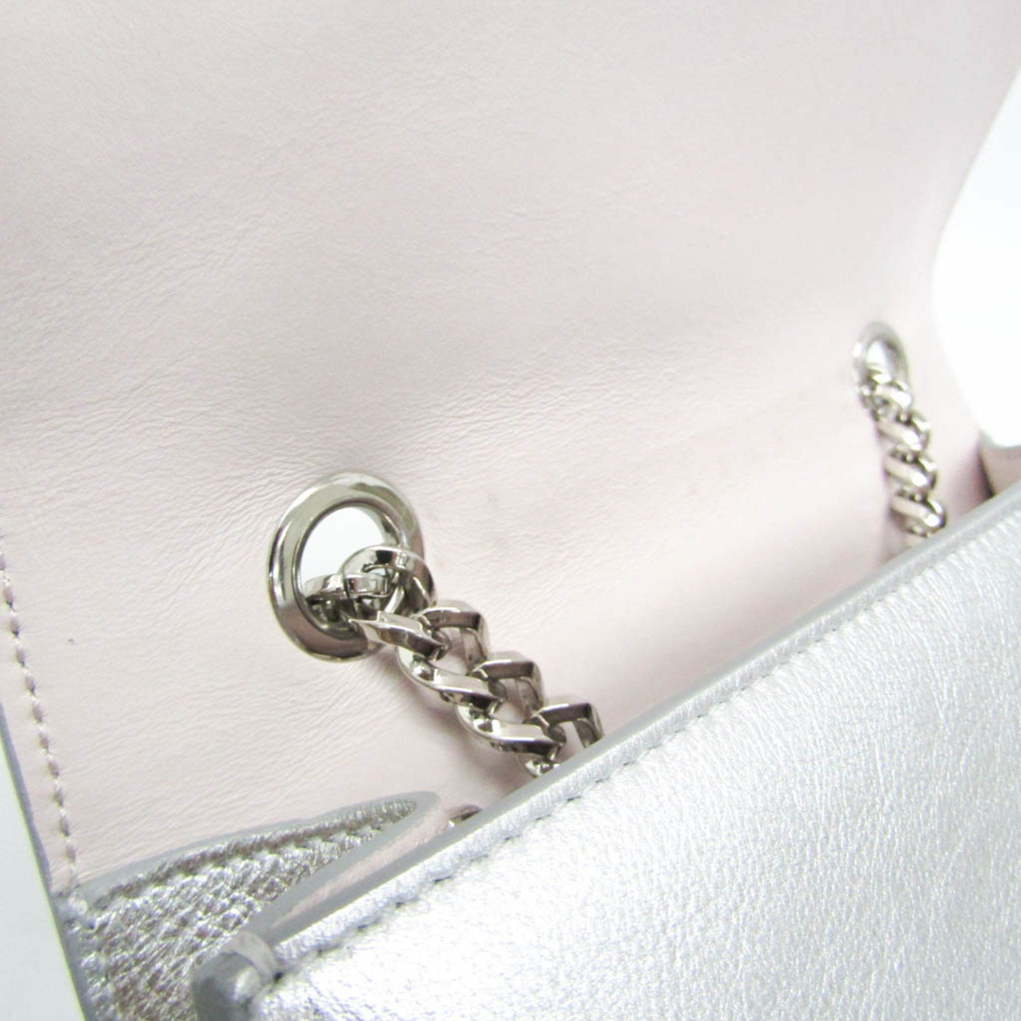 Salvatore Ferragamo Vara Silver Leather Shoulder Bag (Pre-Owned) Size ONE SIZE - 14 Thumbnail