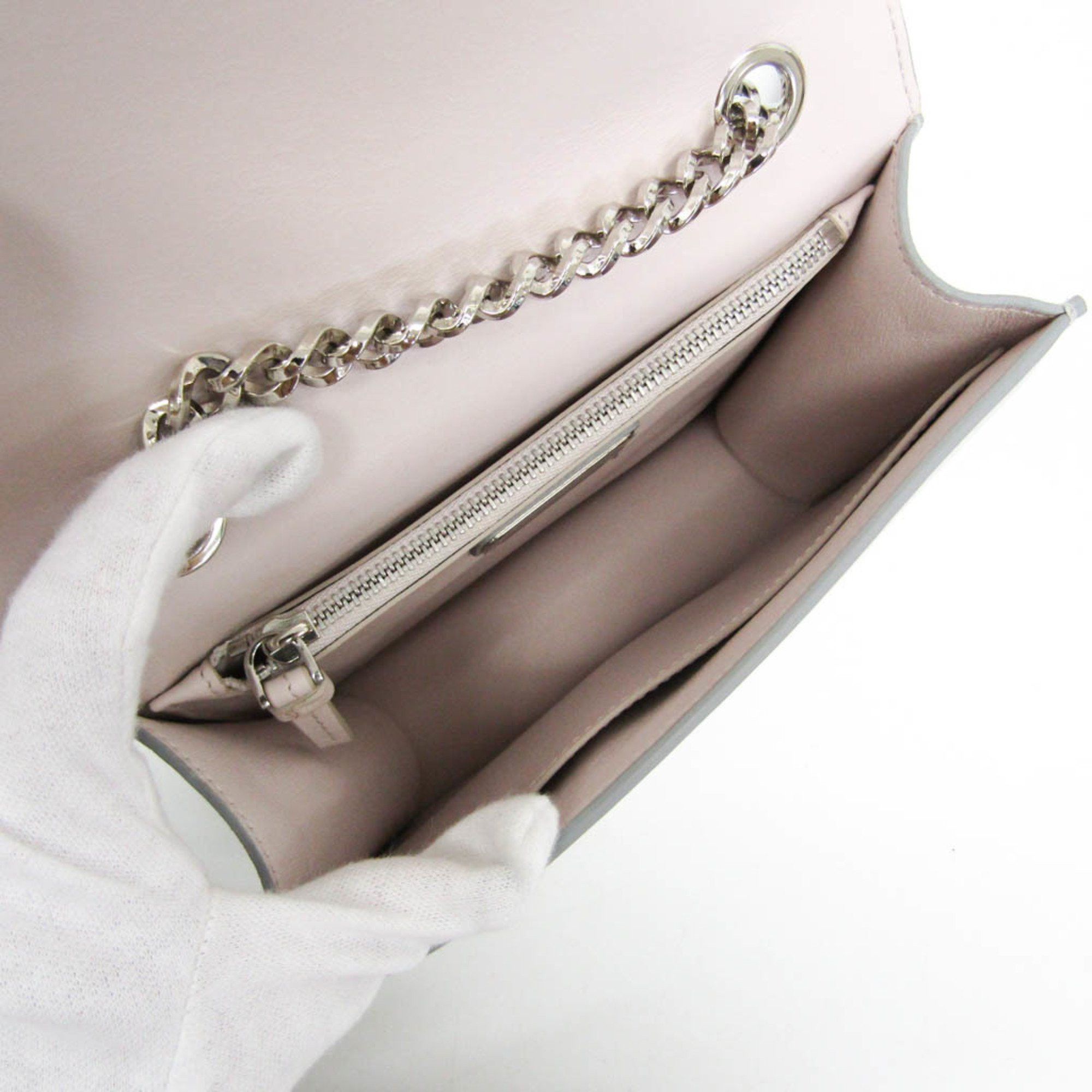 Salvatore Ferragamo Vara Silver Leather Shoulder Bag (Pre-Owned) Size ONE SIZE - 9 Thumbnail