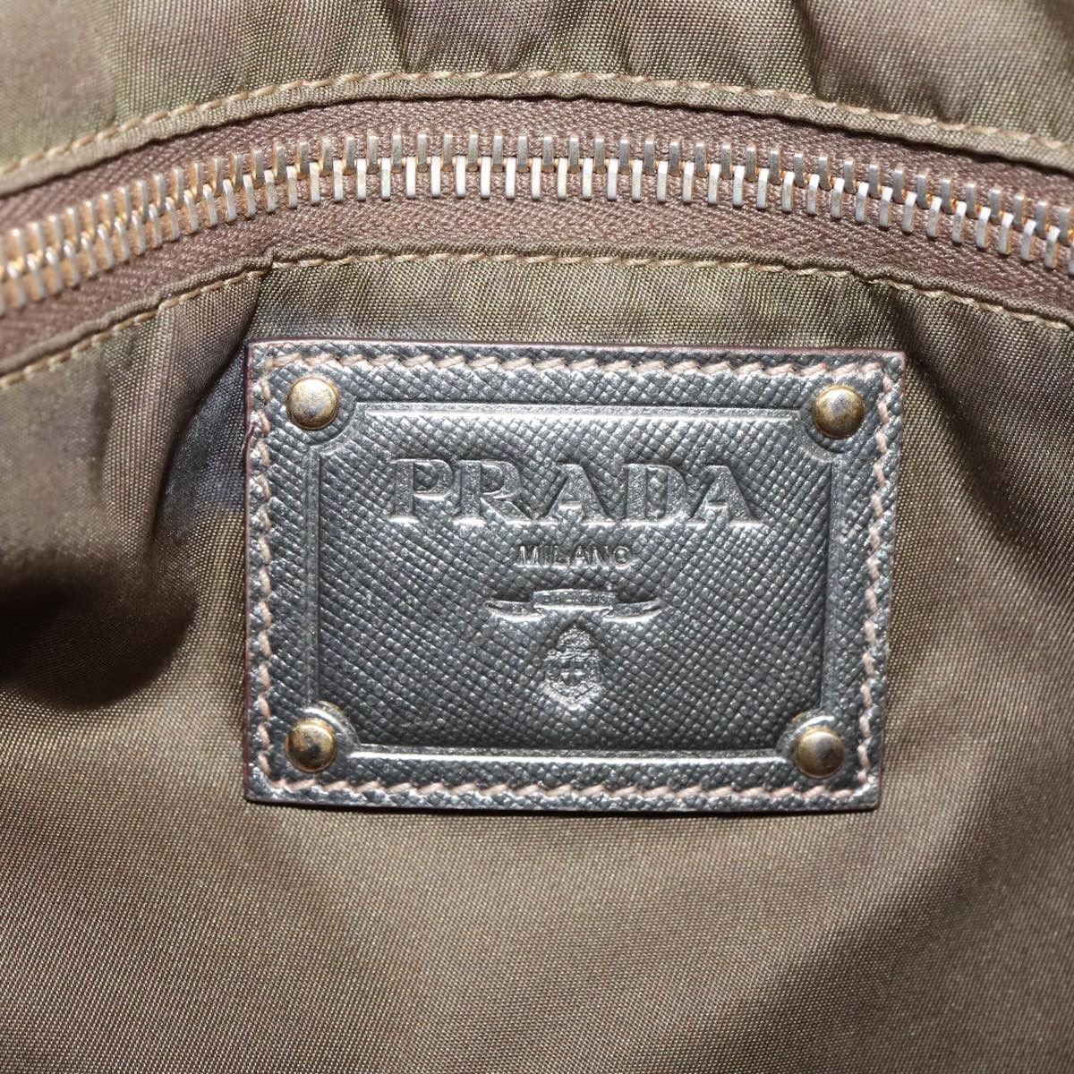 Prada Re-Nylon Khaki Synthetic Tote Bag (Pre-Owned) Size ONE SIZE - 14 Thumbnail