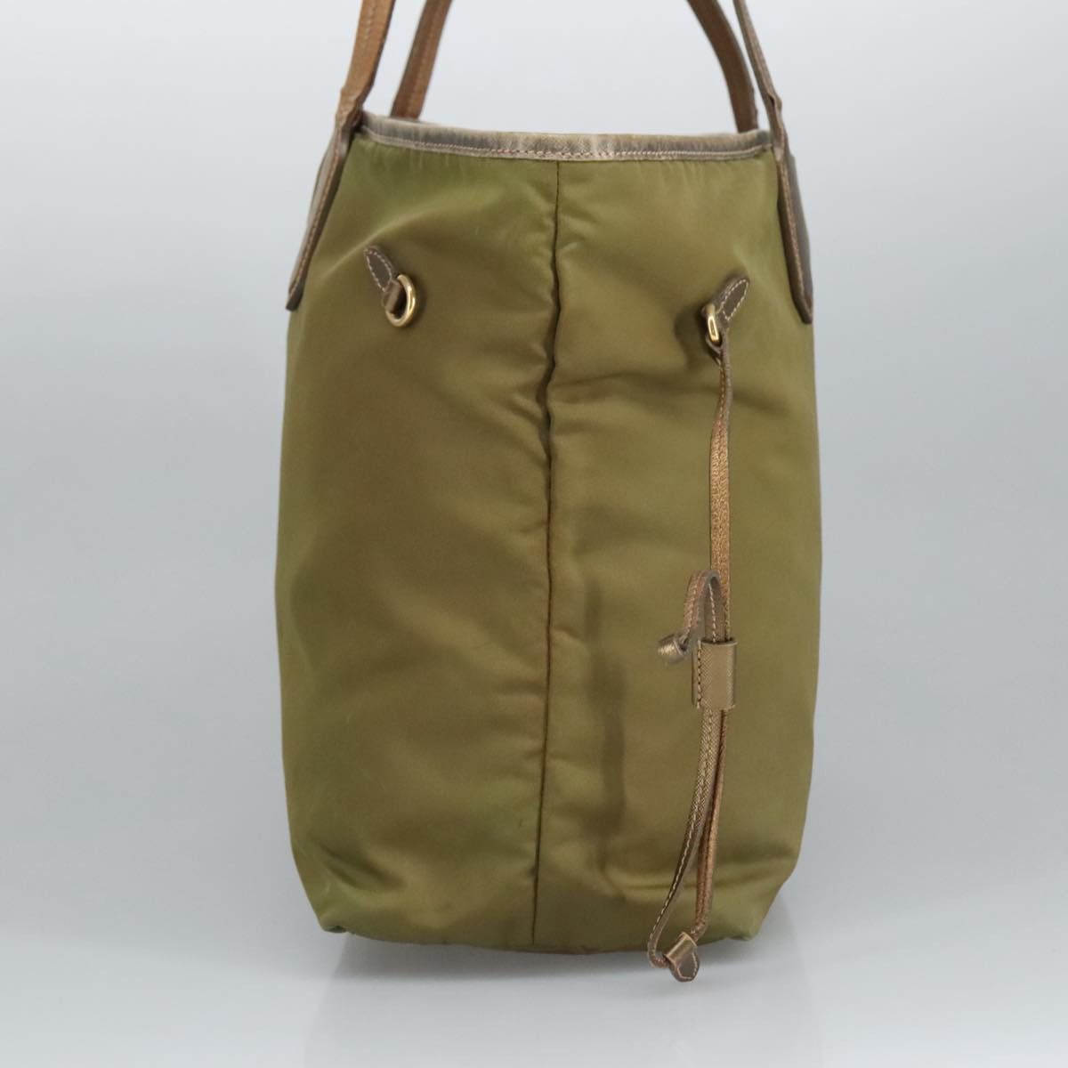 Prada Re-Nylon Khaki Synthetic Tote Bag (Pre-Owned) Size ONE SIZE - 4 Thumbnail