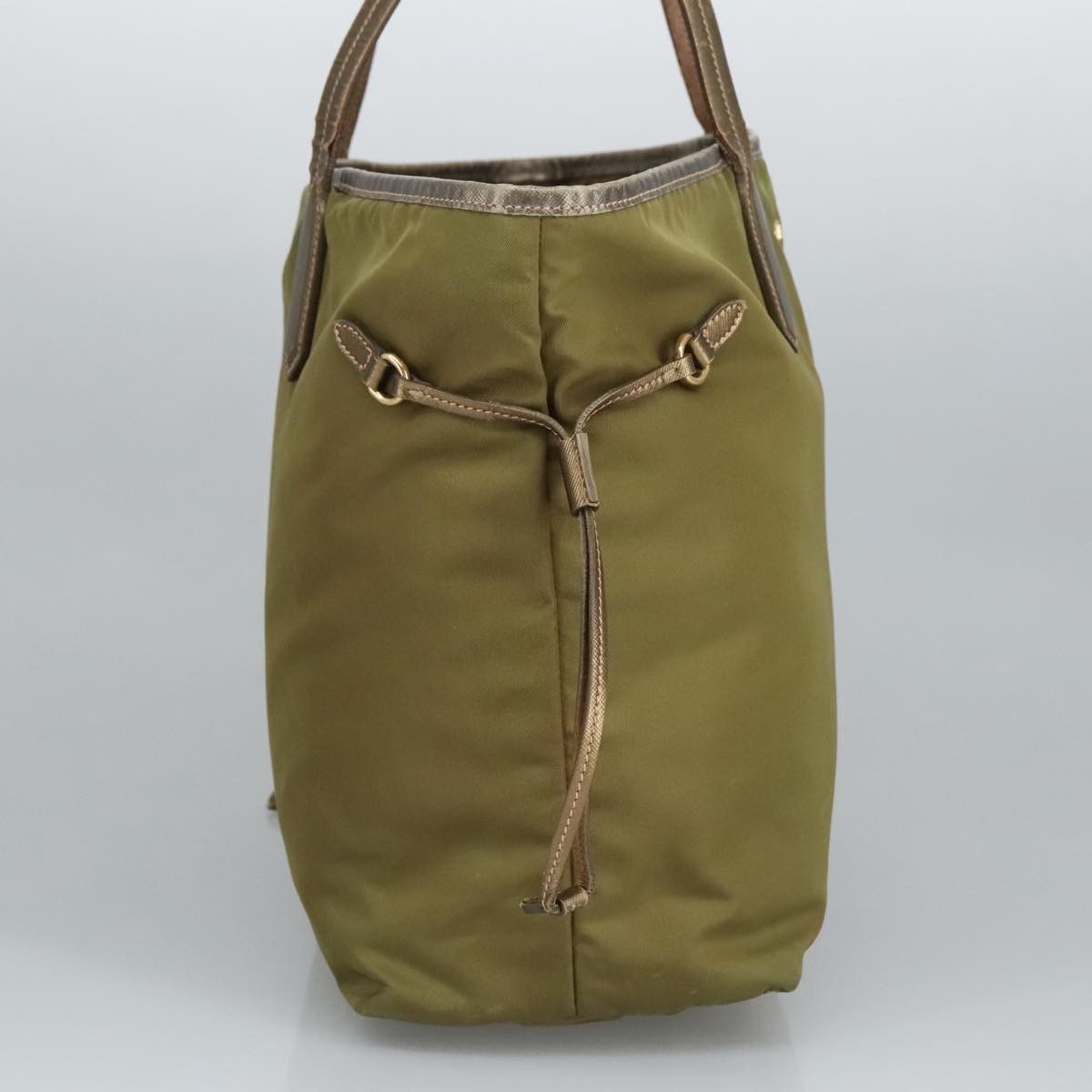 Prada Re-Nylon Khaki Synthetic Tote Bag (Pre-Owned) Size ONE SIZE - 3 Thumbnail