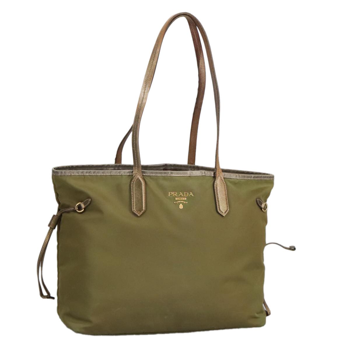 Prada Re-Nylon Khaki Synthetic Tote Bag (Pre-Owned) Size ONE SIZE - 18 Thumbnail