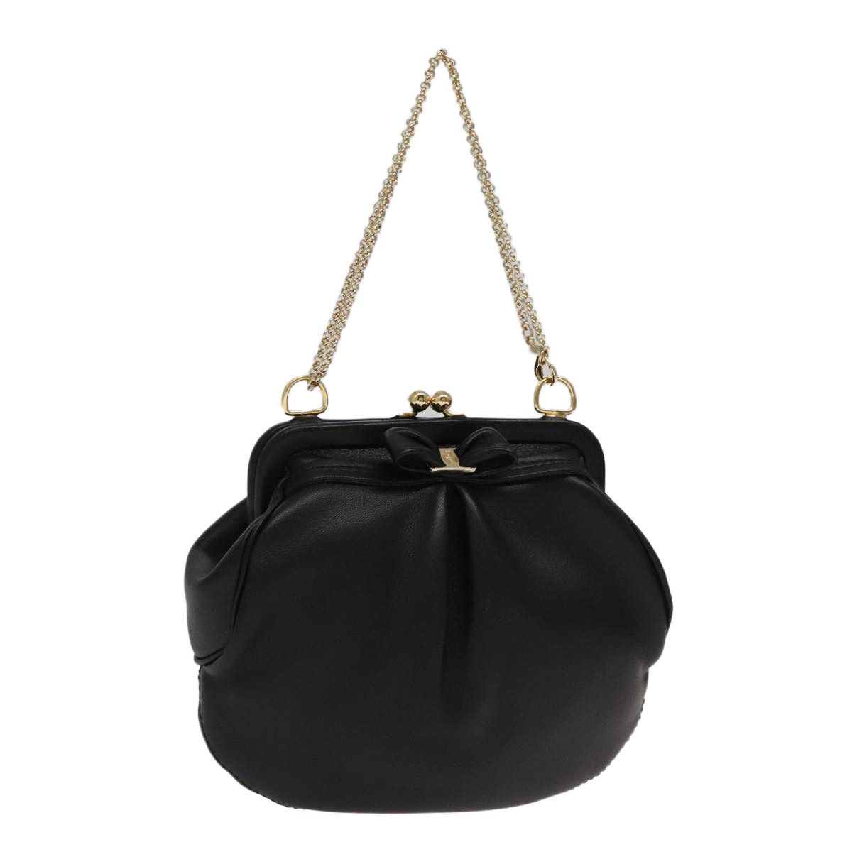 Salvatore Ferragamo Vara Black Leather Shoulder Bag (Pre-Owned) Size ONE SIZE - 18 Thumbnail