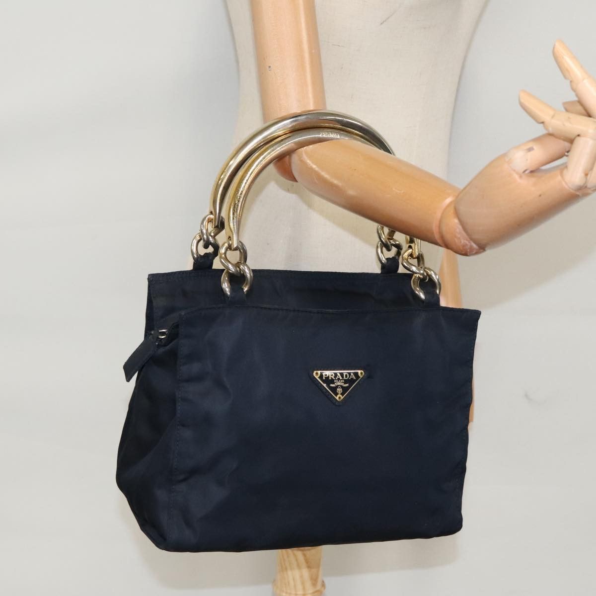 Prada Re-Nylon Black Alligator Handbag (Pre-Owned) Size ONE SIZE - 17 Thumbnail