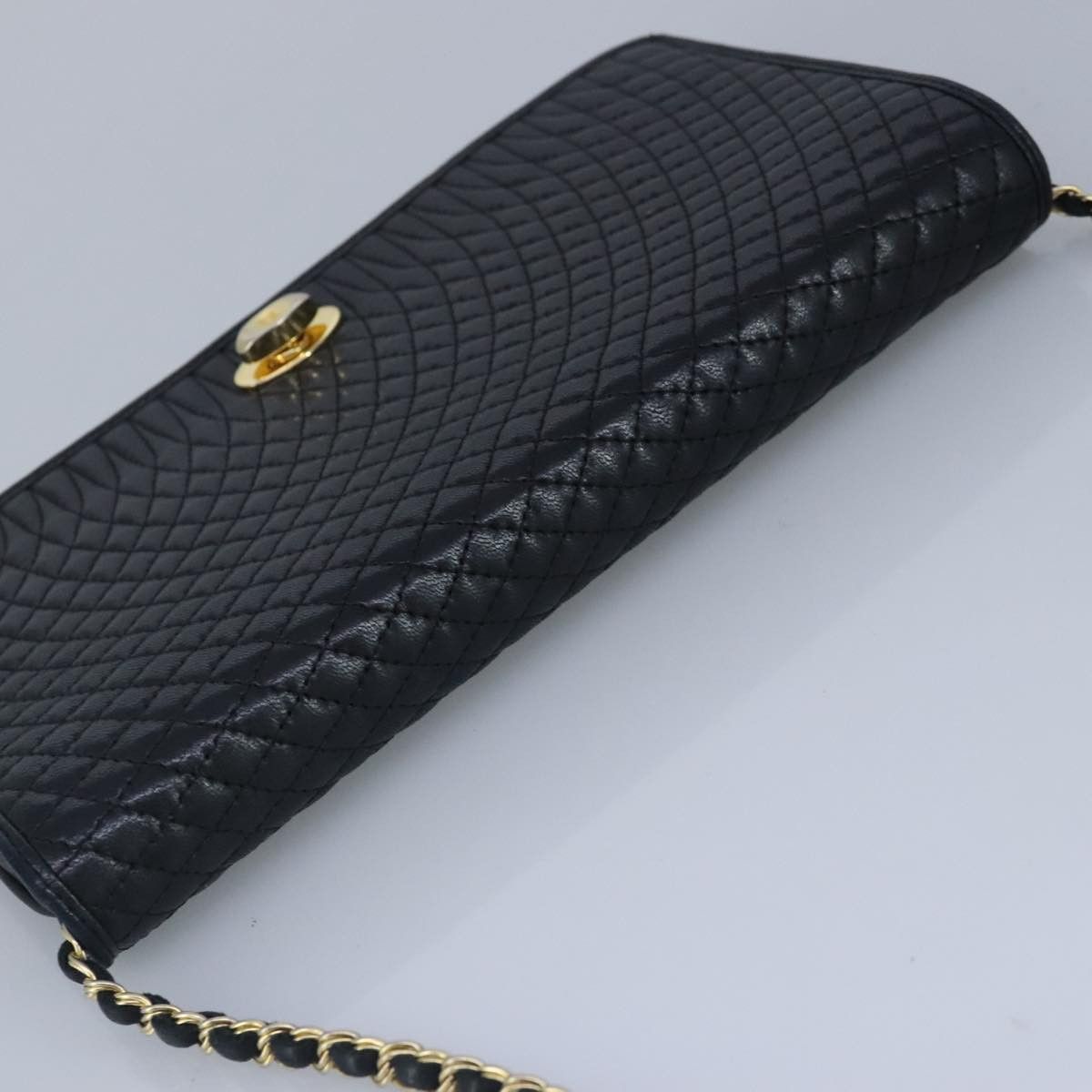 Bally Quilted Navy Leather Shoulder Bag (Pre-Owned) Size ONE SIZE - 6 Thumbnail