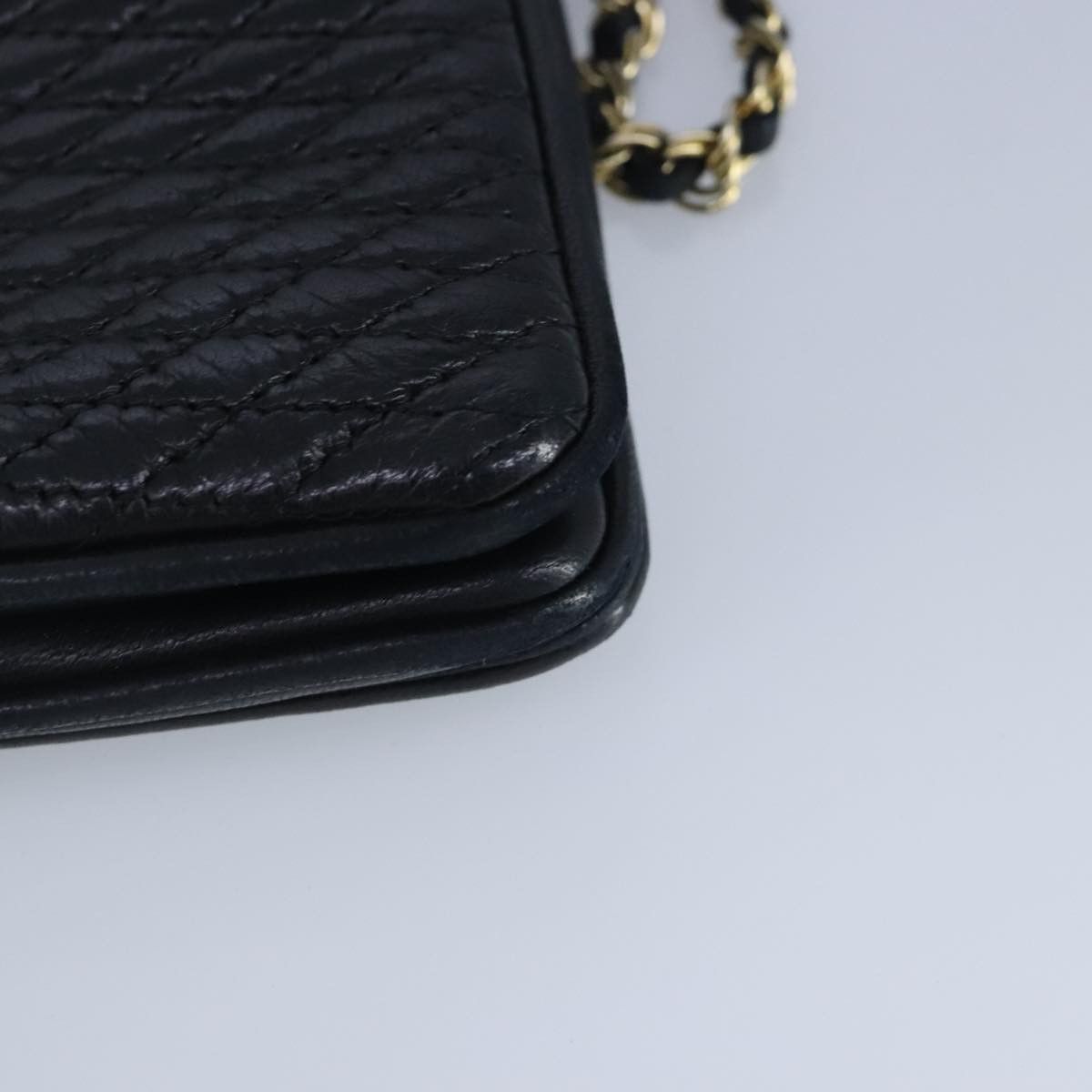 Bally Quilted Navy Leather Shoulder Bag (Pre-Owned) Size ONE SIZE - 13 Thumbnail