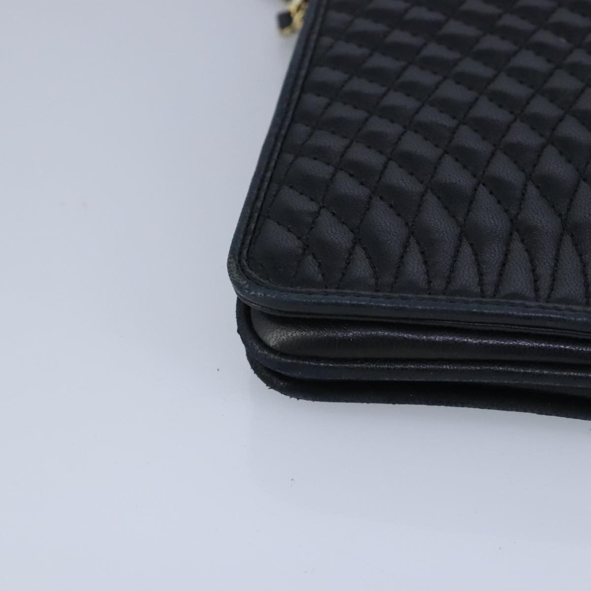 Bally Quilted Navy Leather Shoulder Bag (Pre-Owned) Size ONE SIZE - 10 Thumbnail