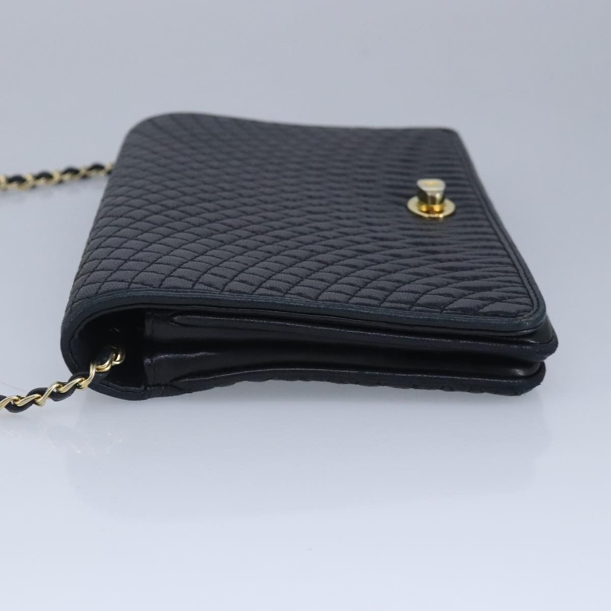 Bally Quilted Navy Leather Shoulder Bag (Pre-Owned) Size ONE SIZE - 4 Thumbnail