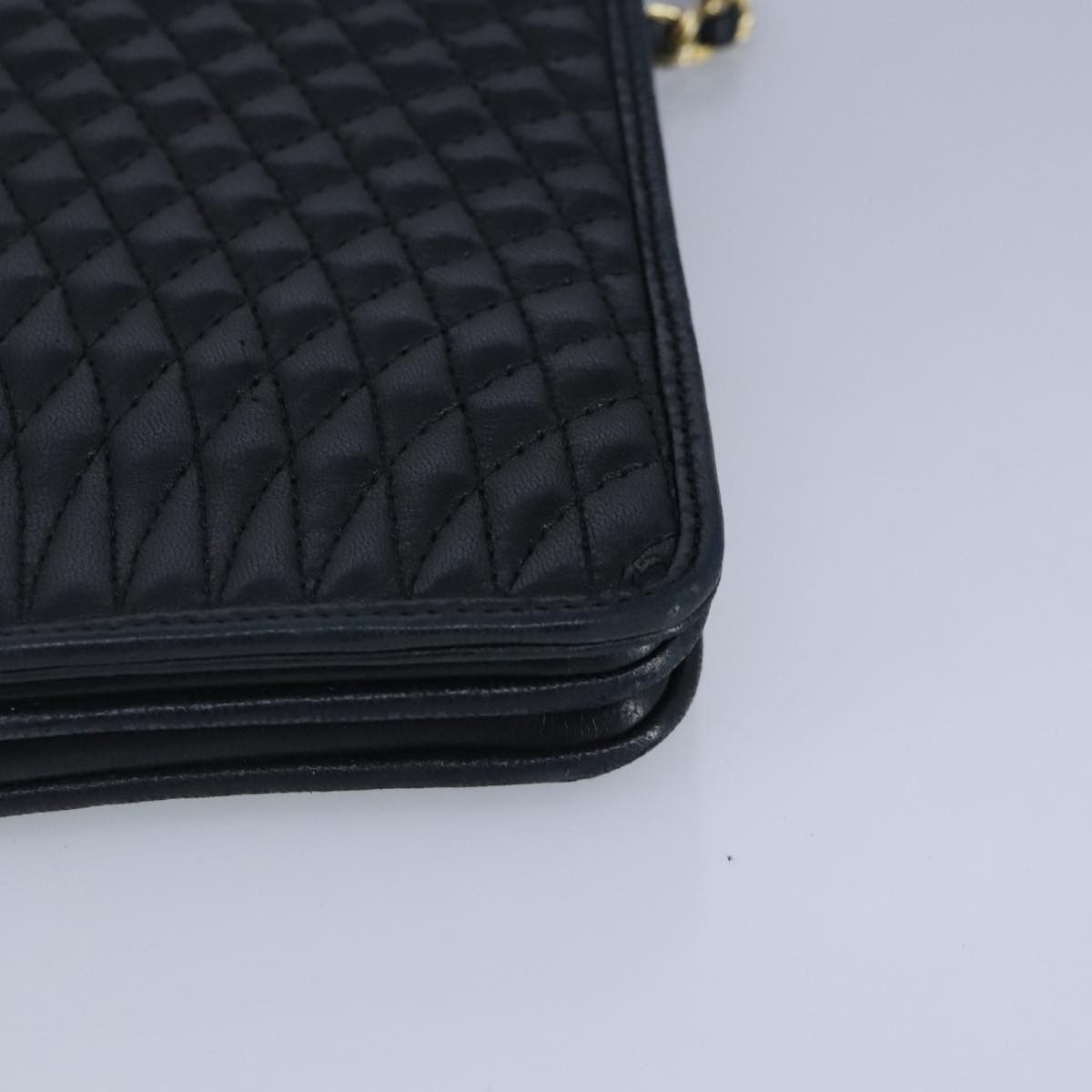 Bally Quilted Navy Leather Shoulder Bag (Pre-Owned) Size ONE SIZE - 11 Thumbnail
