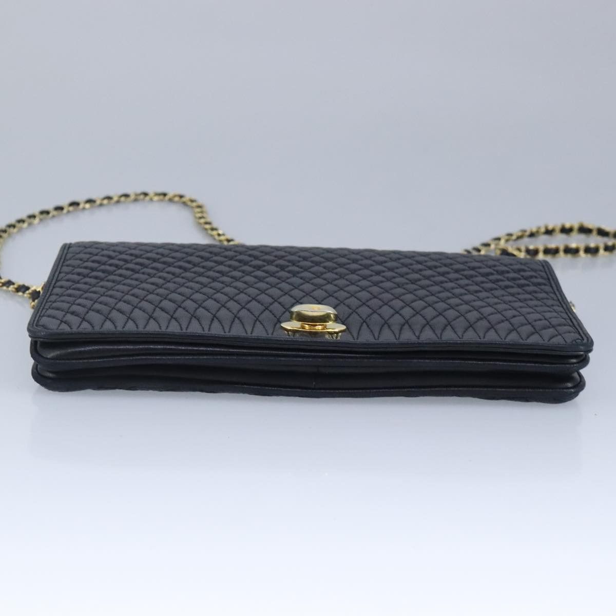 Bally Quilted Navy Leather Shoulder Bag (Pre-Owned) Size ONE SIZE - 9 Thumbnail