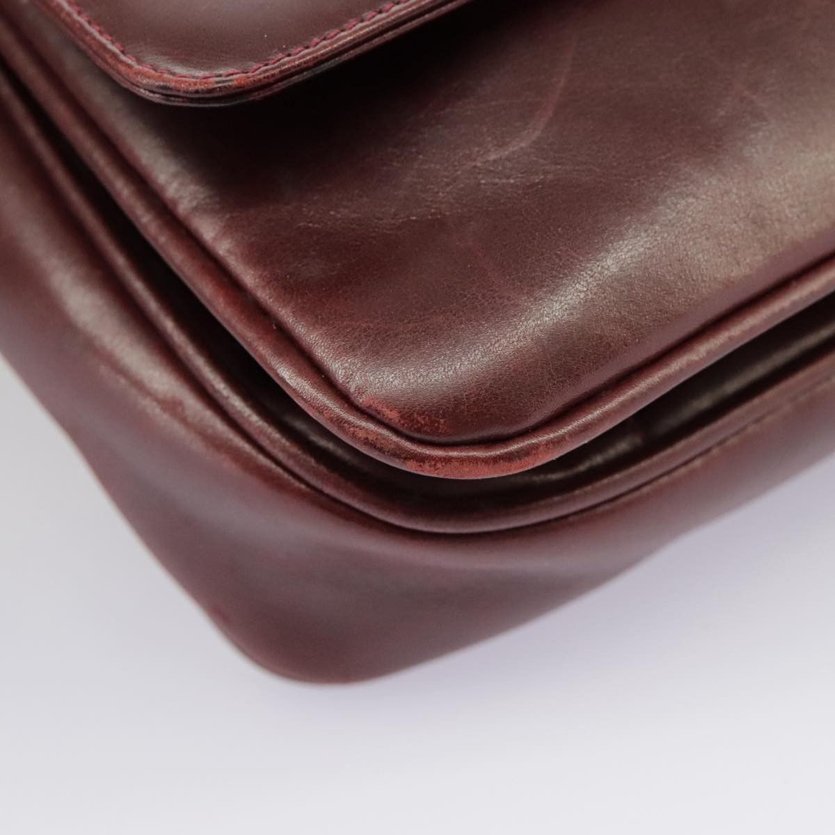 Salvatore Ferragamo Burgundy Leather Shoulder Bag (Pre-Owned) Size ONE SIZE - 13 Thumbnail