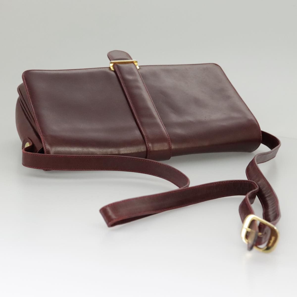 Salvatore Ferragamo Burgundy Leather Shoulder Bag (Pre-Owned) Size ONE SIZE - 6 Thumbnail