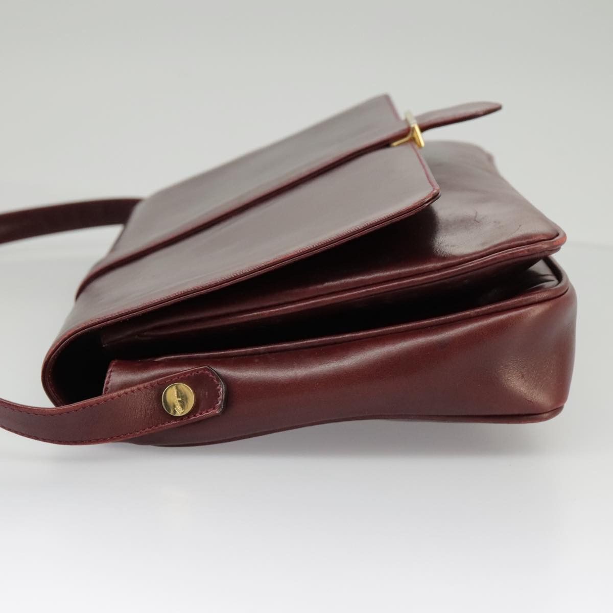 Salvatore Ferragamo Burgundy Leather Shoulder Bag (Pre-Owned) Size ONE SIZE - 3 Thumbnail