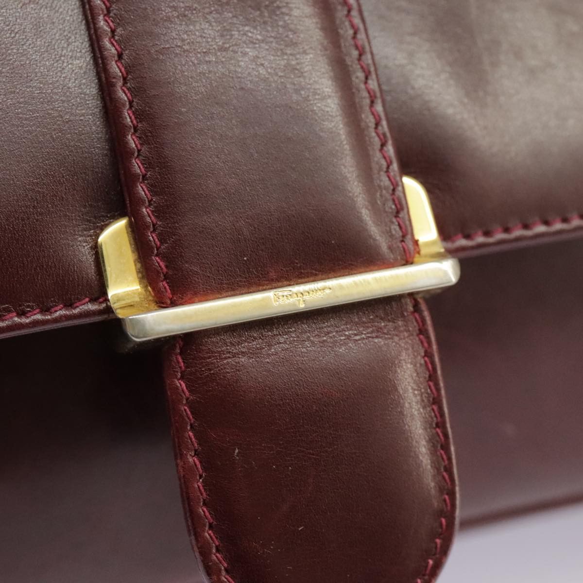Salvatore Ferragamo Burgundy Leather Shoulder Bag (Pre-Owned) Size ONE SIZE - 17 Thumbnail