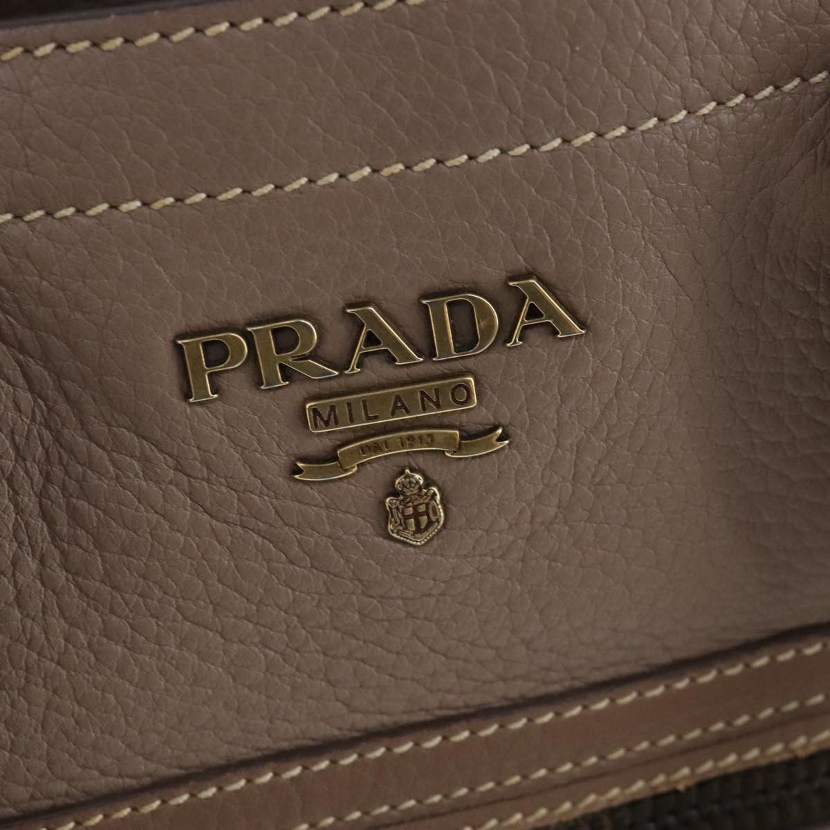 Prada Brown Leather Handbag (Pre-Owned) Size ONE SIZE - 14 Thumbnail