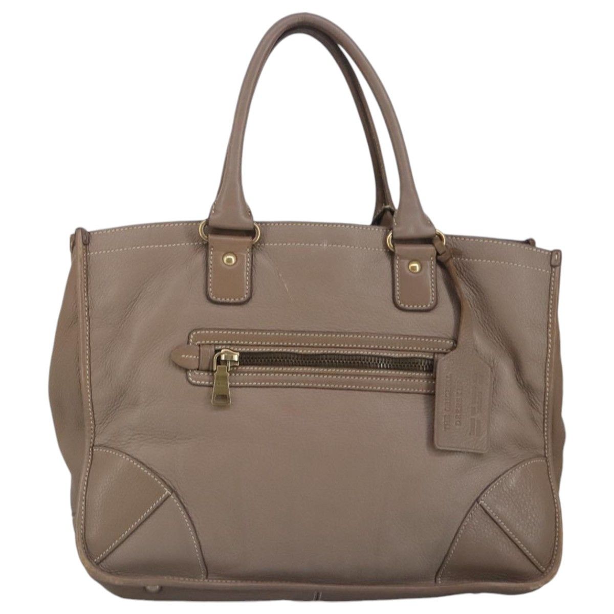 Prada Brown Leather Handbag (Pre-Owned) Size ONE SIZE - 3 Thumbnail