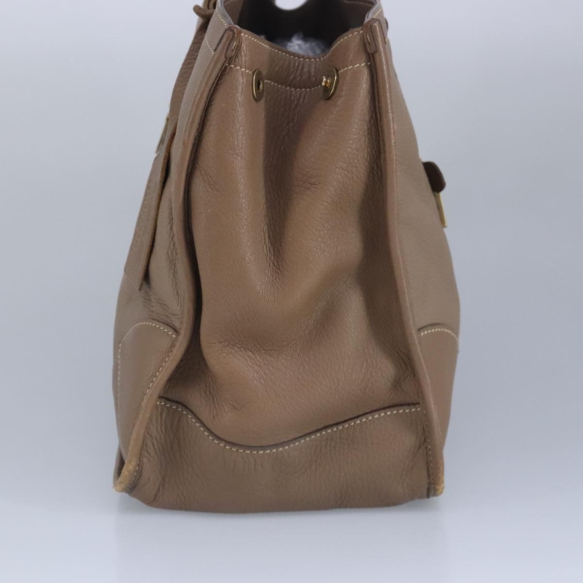 Prada Brown Leather Handbag (Pre-Owned) Size ONE SIZE - 4 Thumbnail
