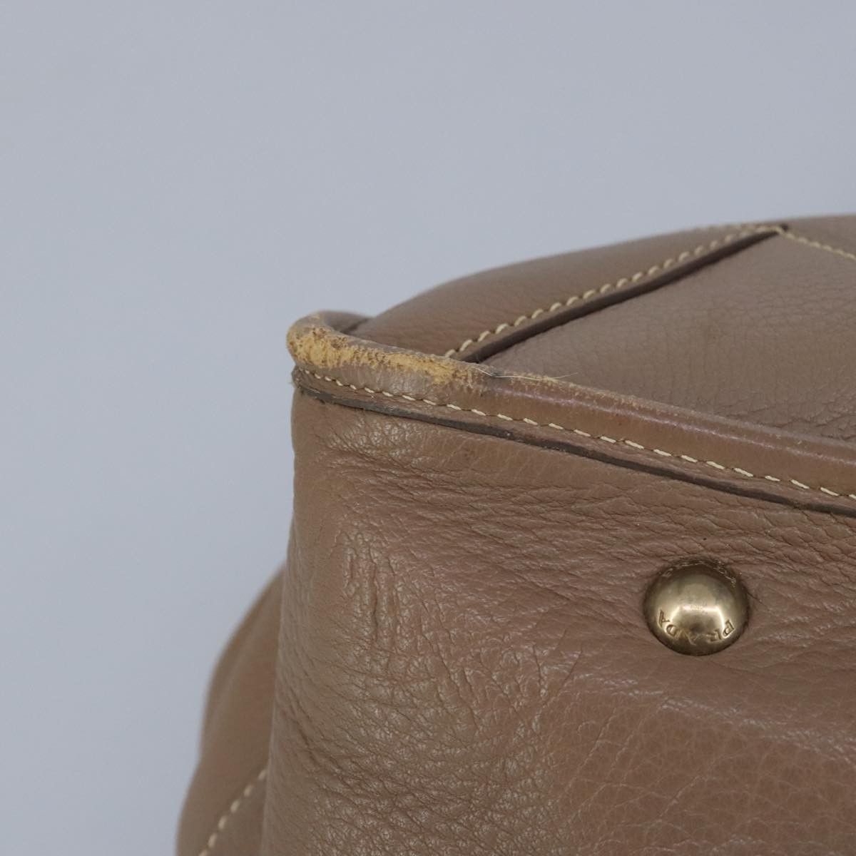 Prada Brown Leather Handbag (Pre-Owned) Size ONE SIZE - 10 Thumbnail