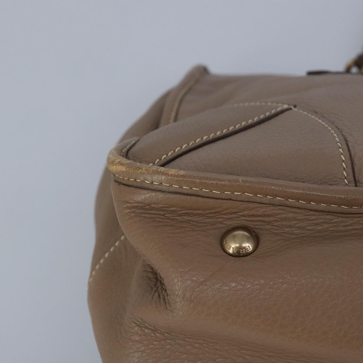 Prada Brown Leather Handbag (Pre-Owned) Size ONE SIZE - 12 Thumbnail
