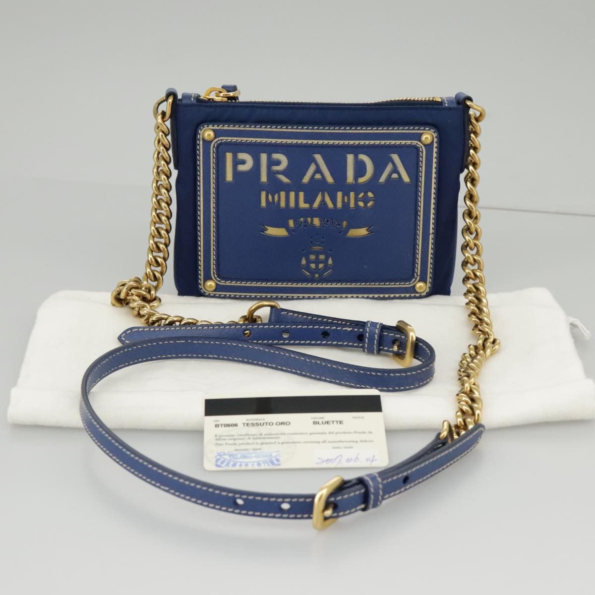 Prada Blue Synthetic Clutch Bag (Pre-Owned) Size ONE SIZE - 16 Thumbnail
