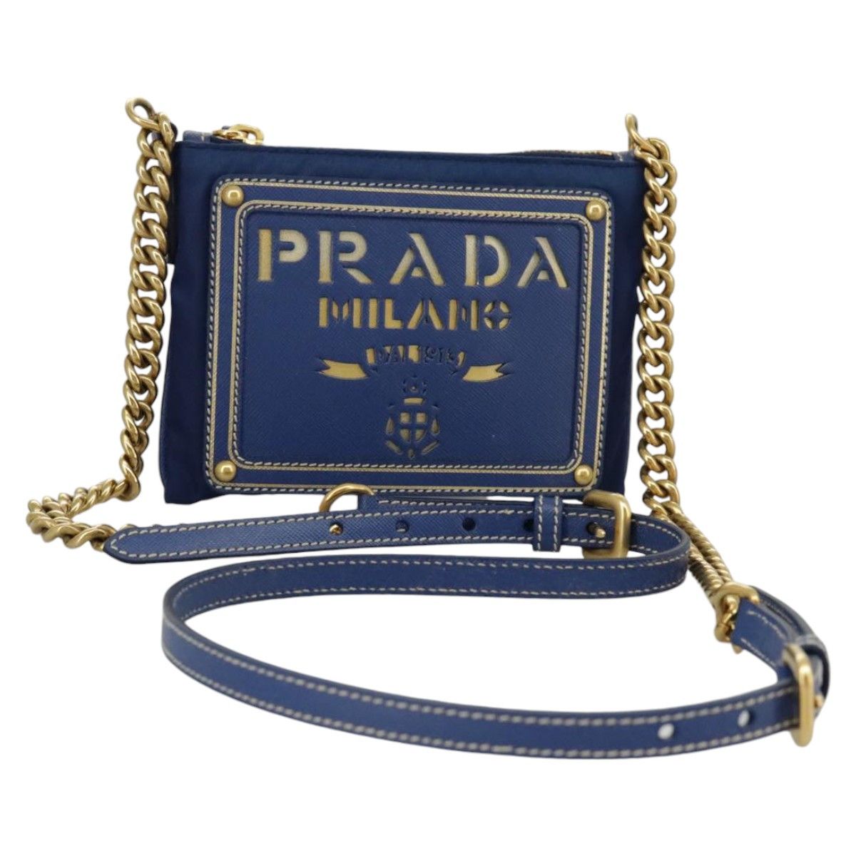 Prada Blue Synthetic Clutch Bag (Pre-Owned) Size ONE SIZE - 18 Thumbnail