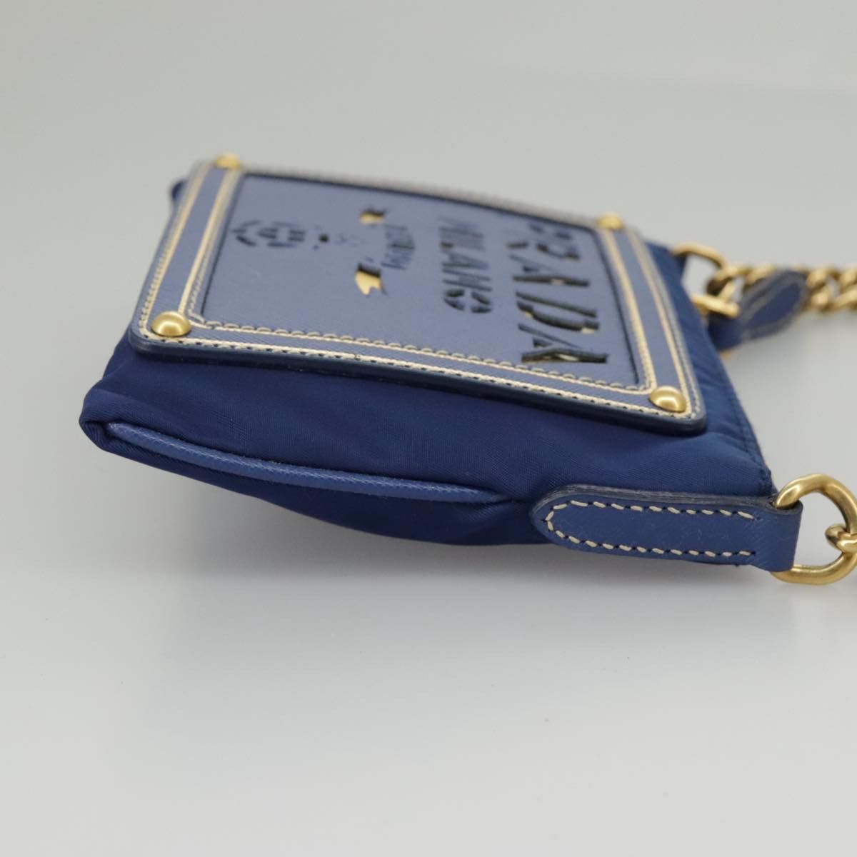Prada Blue Synthetic Clutch Bag (Pre-Owned) Size ONE SIZE - 4 Thumbnail