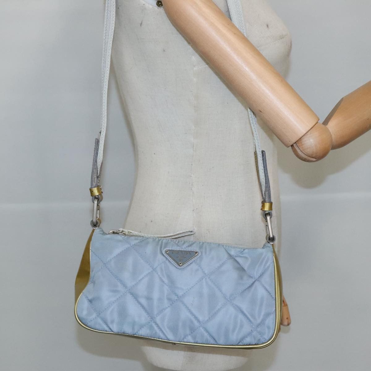 Prada Re-Nylon Blue Synthetic Shoulder Bag (Pre-Owned) Size ONE SIZE - 17 Thumbnail
