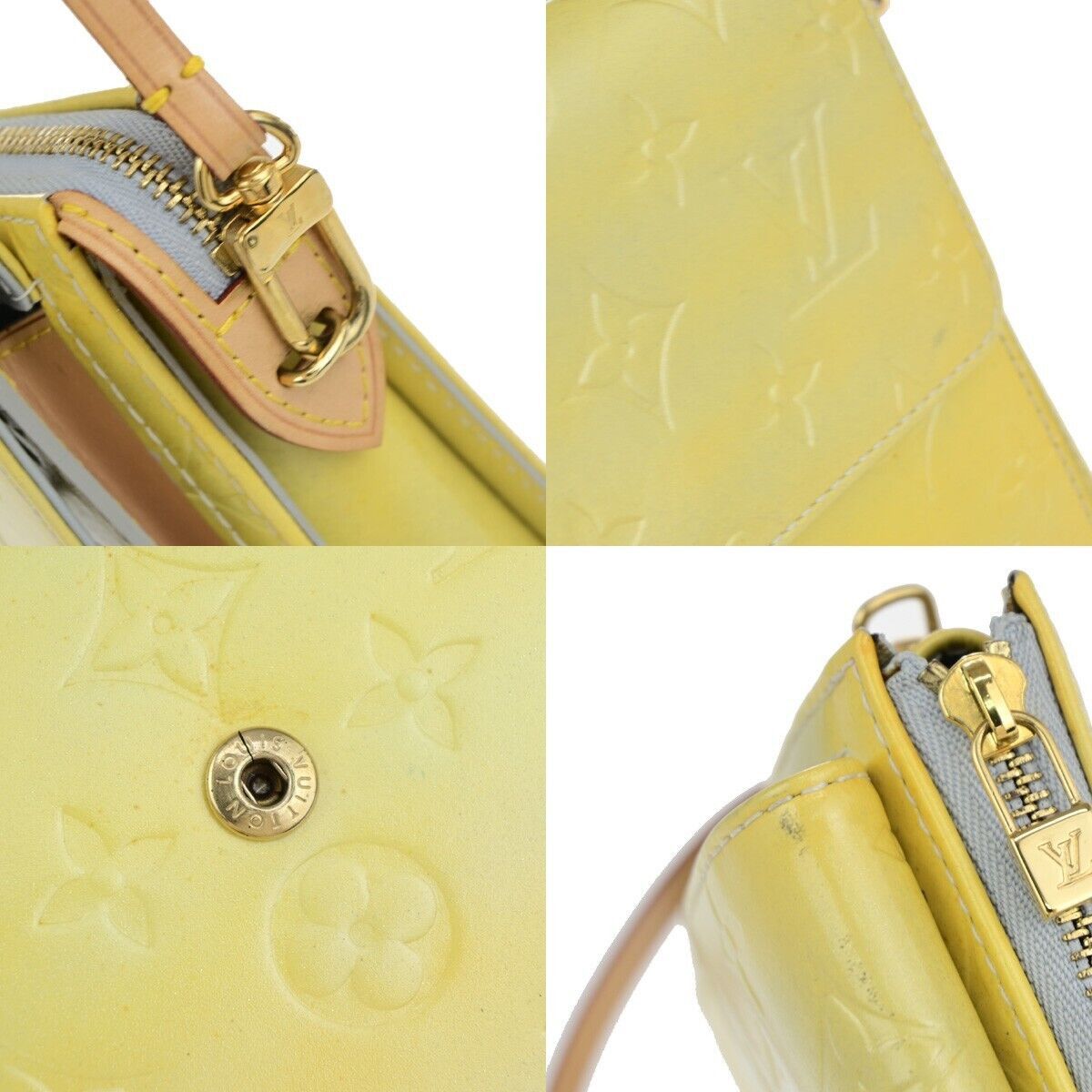 Louis Vuitton Mott Yellow Leather Handbag (Pre-Owned) Size ONE SIZE - 9 Thumbnail