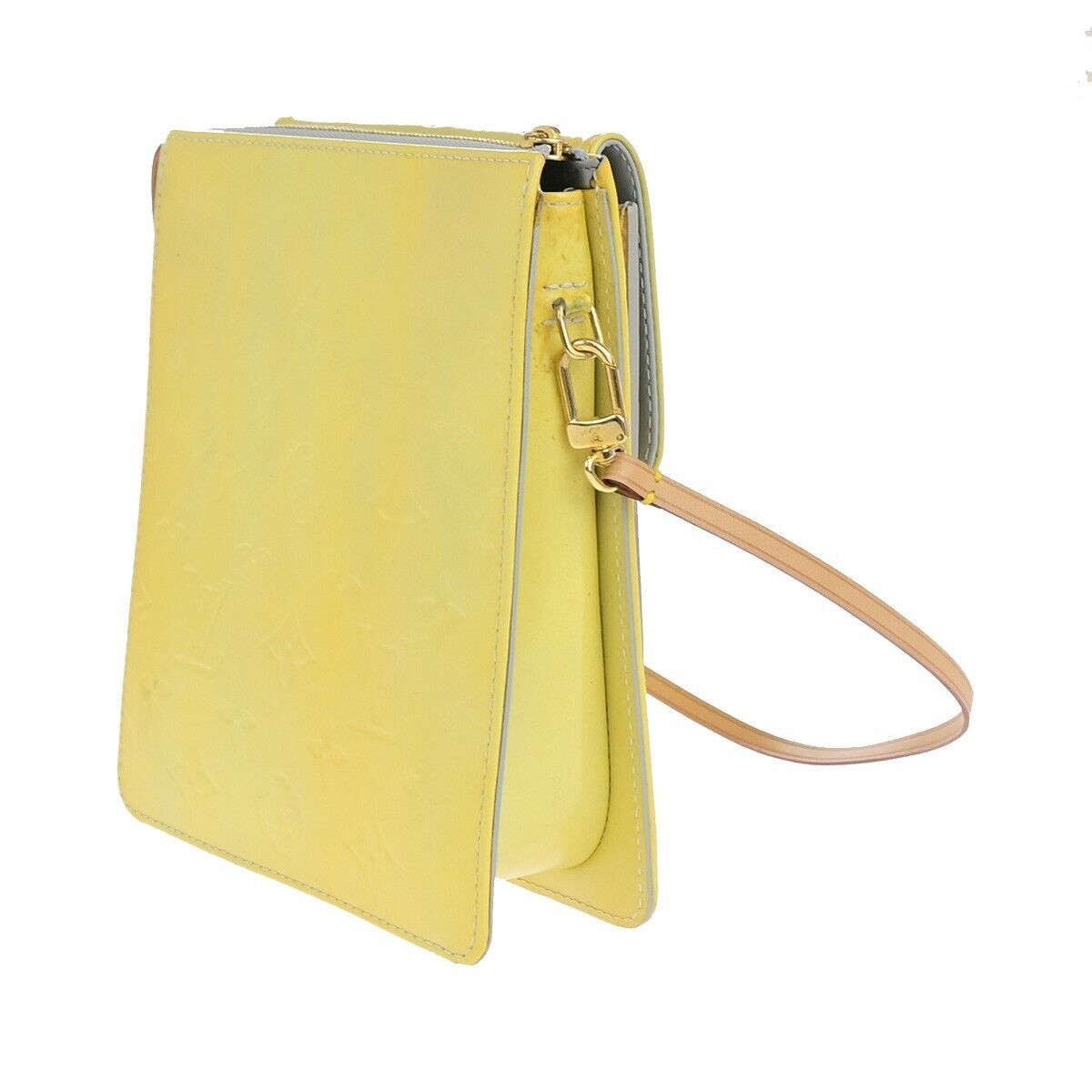 Louis Vuitton Mott Yellow Leather Handbag (Pre-Owned) Size ONE SIZE - 4 Thumbnail