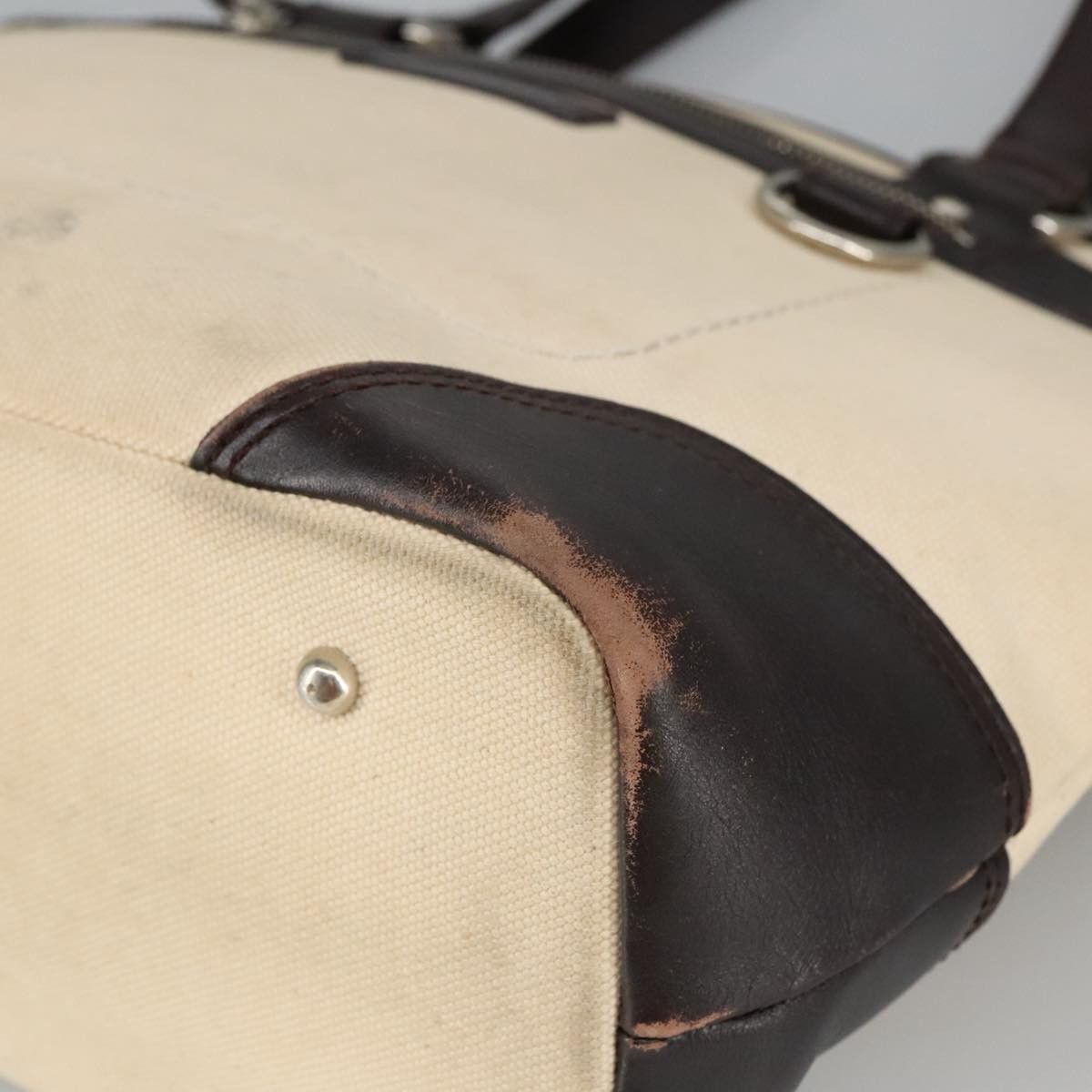 Beige Canvas Tote Bag (Pre-Owned)