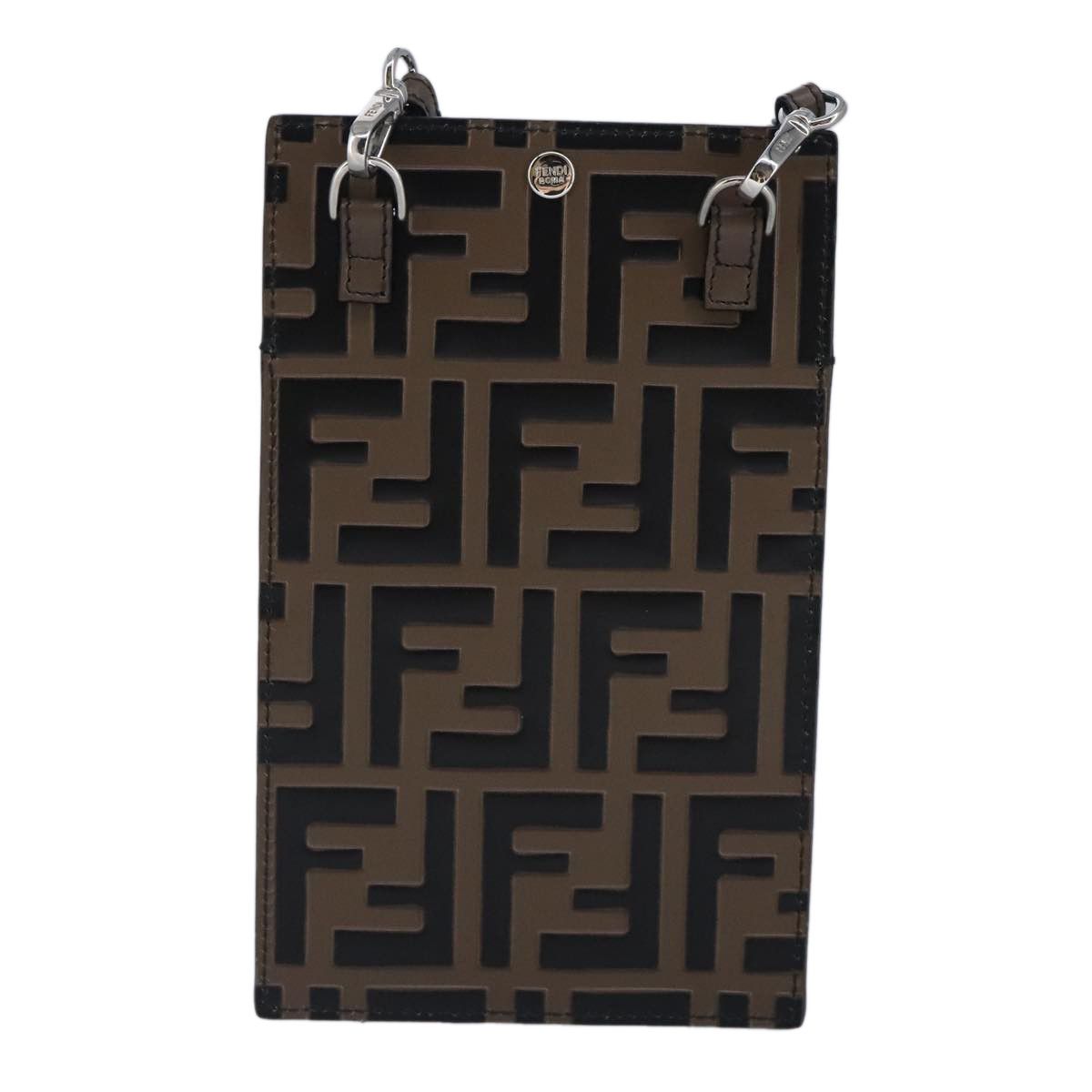 Fendi Zucca Brown Canvas Clutch Bag (Pre-Owned) Size ONE SIZE - 3 Thumbnail