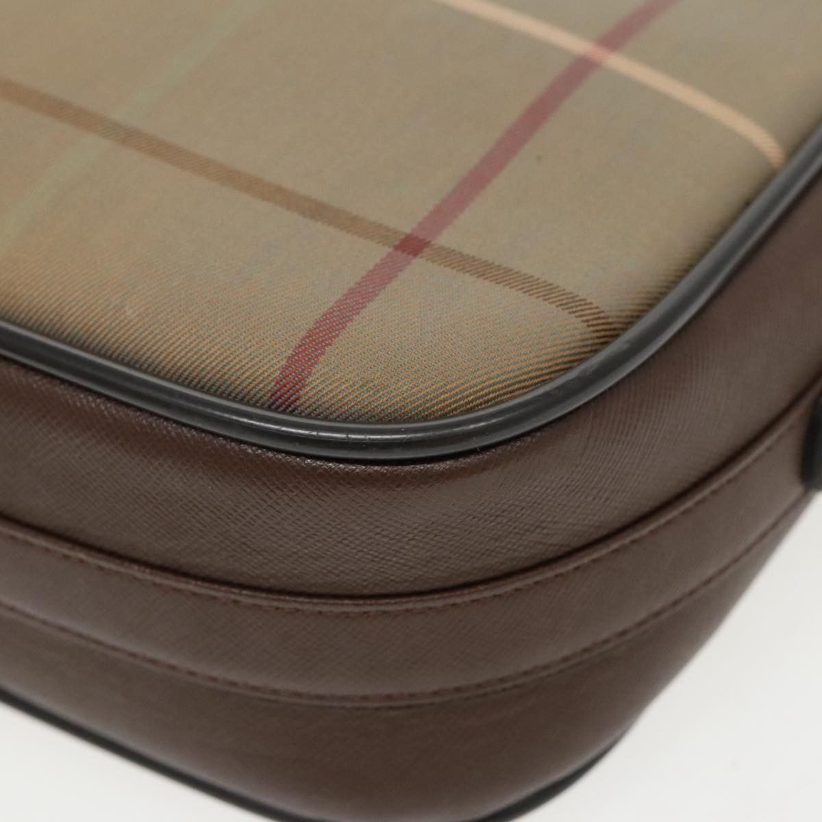 Burberry Check Link Brown Canvas Shoulder Bag (Pre-Owned) Size ONE SIZE - 10 Thumbnail