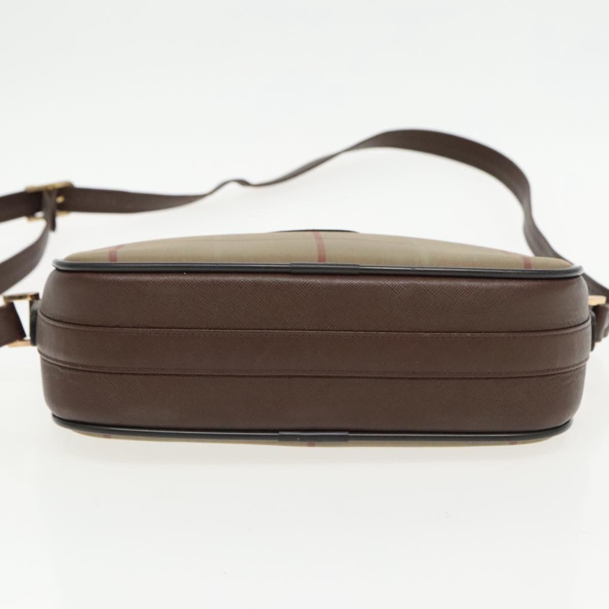 Burberry Check Link Brown Canvas Shoulder Bag (Pre-Owned) Size ONE SIZE - 9 Thumbnail