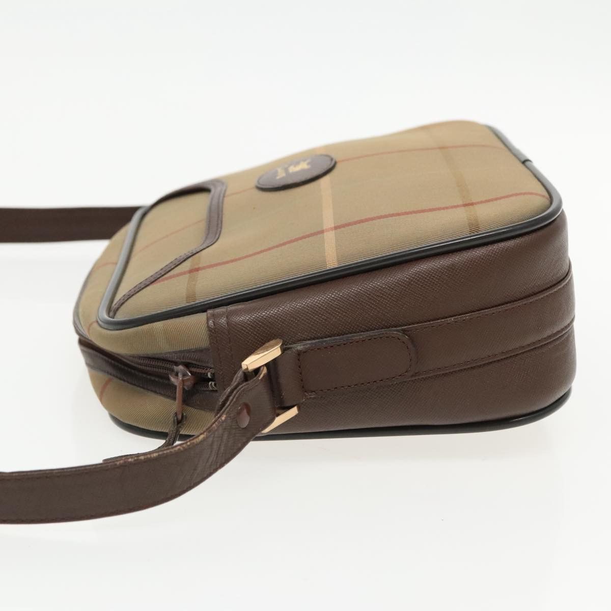 Burberry Check Link Brown Canvas Shoulder Bag (Pre-Owned) Size ONE SIZE - 5 Thumbnail
