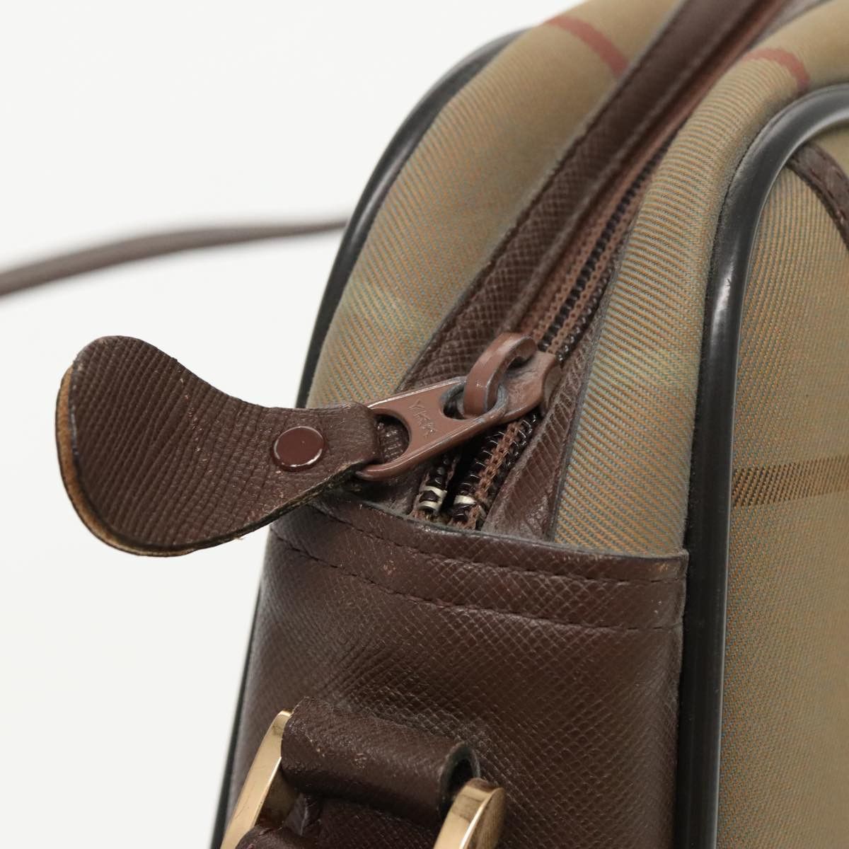 Burberry Check Link Brown Canvas Shoulder Bag (Pre-Owned) Size ONE SIZE - 15 Thumbnail