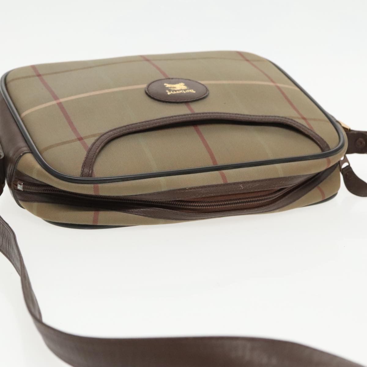 Burberry Check Link Brown Canvas Shoulder Bag (Pre-Owned) Size ONE SIZE - 6 Thumbnail
